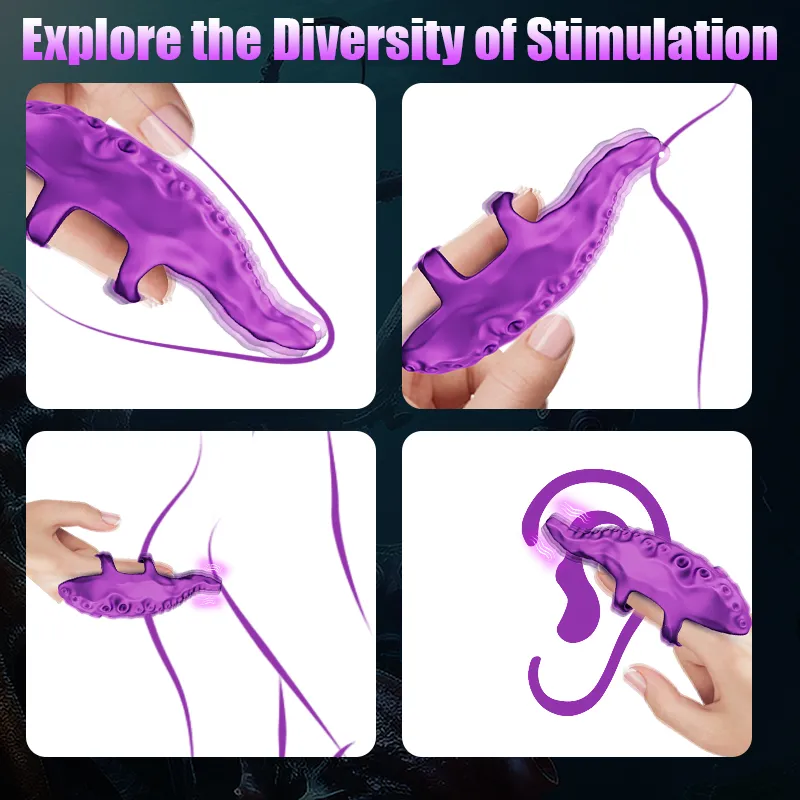10 Modes Octopus Shaped Finger-Wearable Vibrating Egg