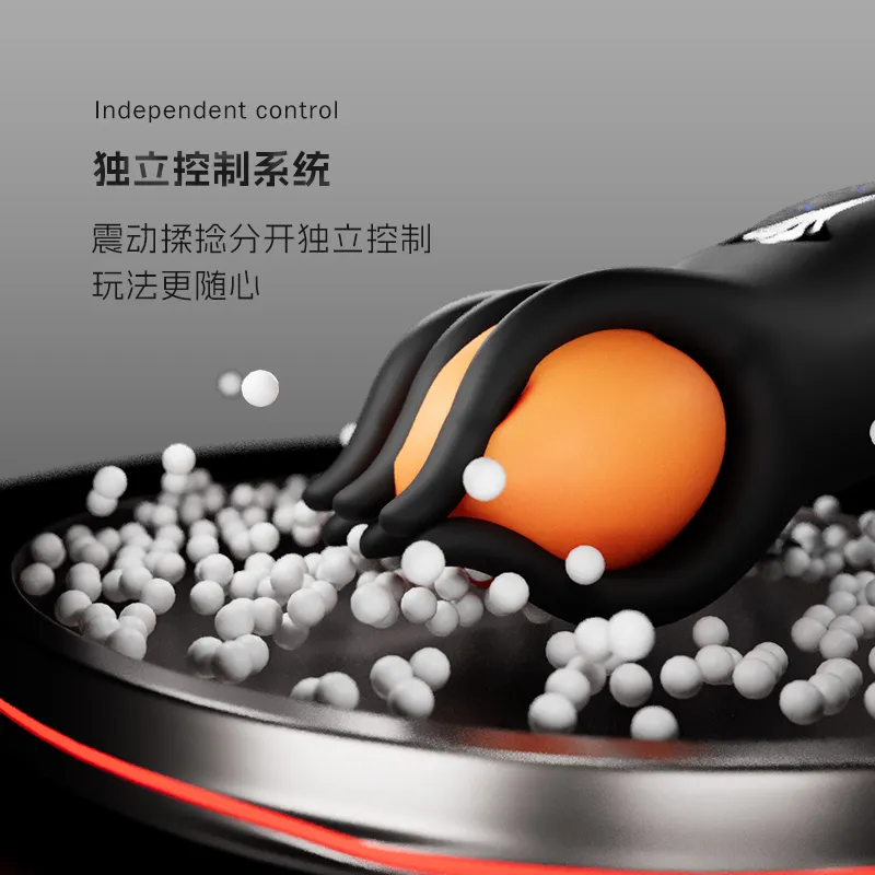 2-In-1 10 Squeezing Male Masturbator Integrated Body Design