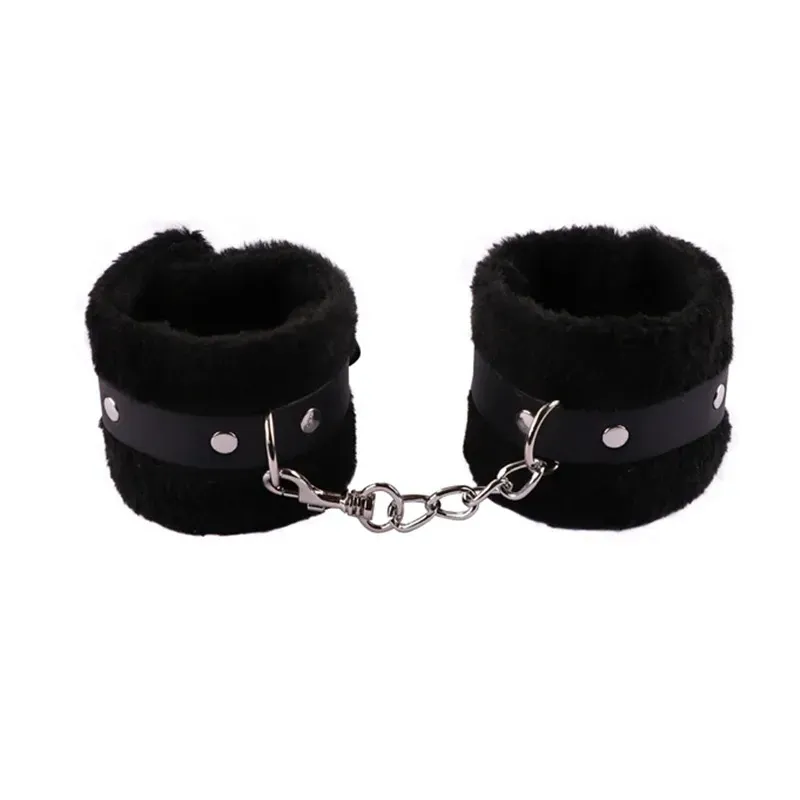 อุปกรณ์พันธนาการ กุญแจมือกำมะหยี่สำหรับเกมรัก BDSM และเล่นบทบาท