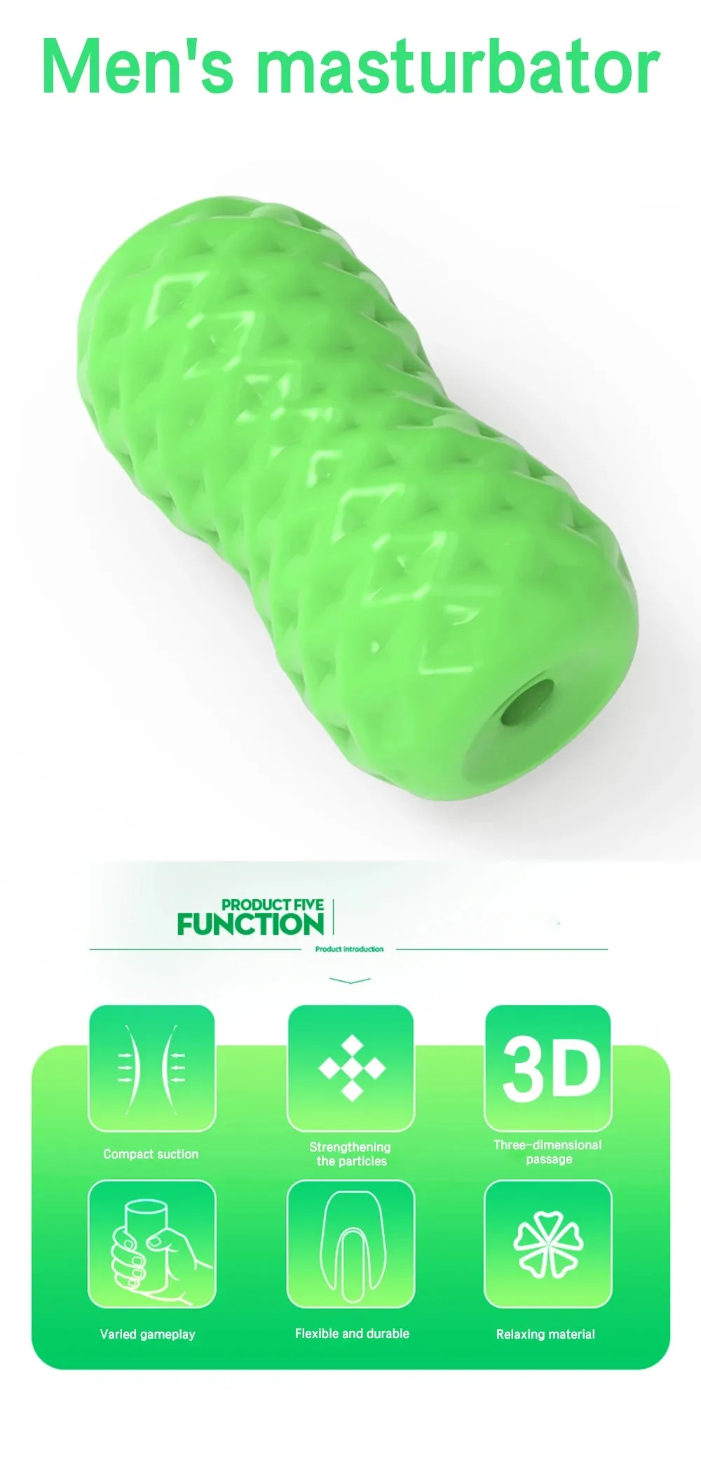 TPE Real Skin Texture 3D Tight & Fleshy Passage Vagina Cup