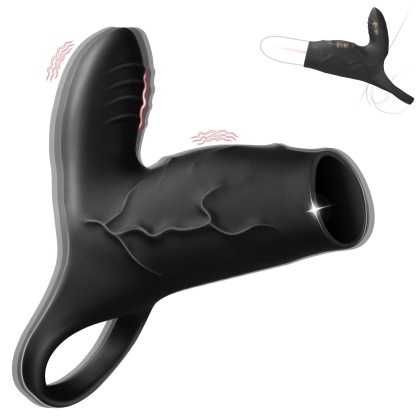 W4015未定价ปลอกเพิ่มขนา ใช้งานได้ 3 แบบ รายละเอียดสมจริง ระบบสั่นสะเทือนสำหรับทั้งคู่ วัสดุซิลิโคนเหลว