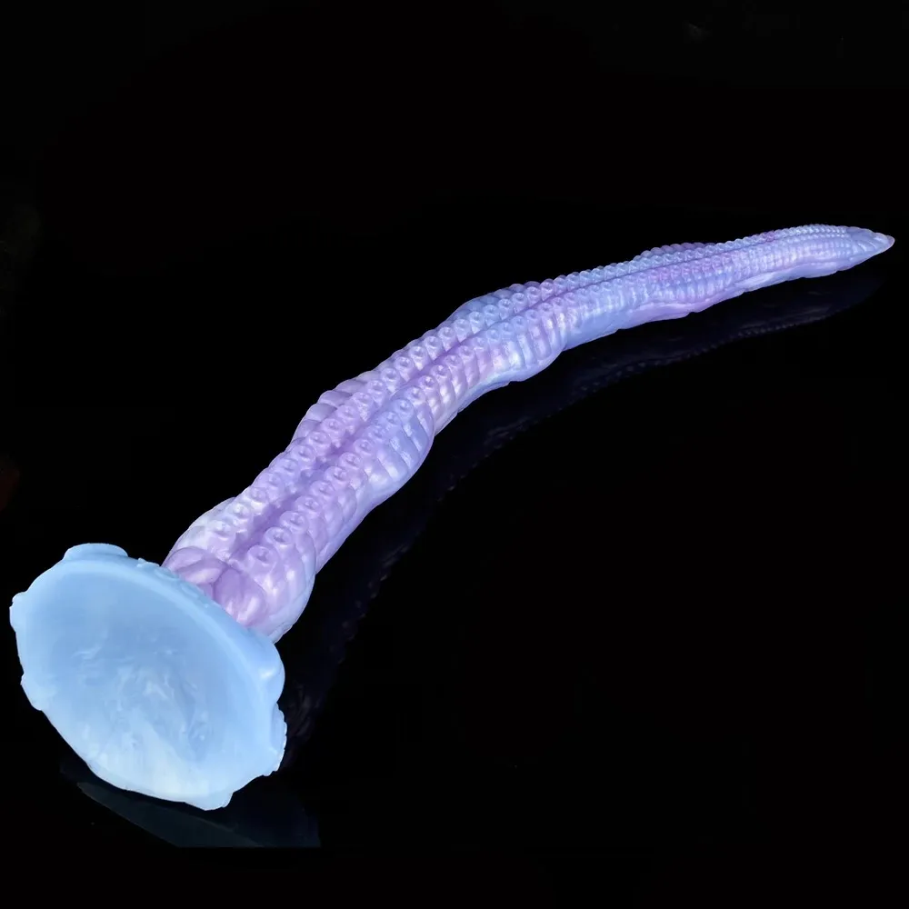 Liquid Silicone Light Blue Octopus Tentacle Fantasy Dildo