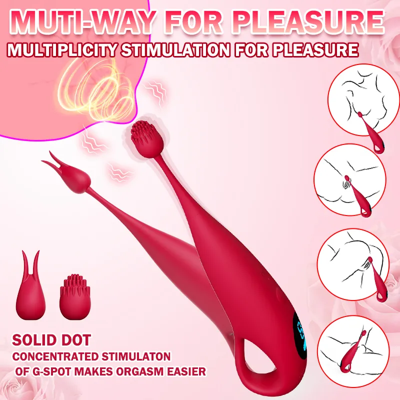 9 -Frequency LCD Display Finger Grip Handle Spot Vibrator
