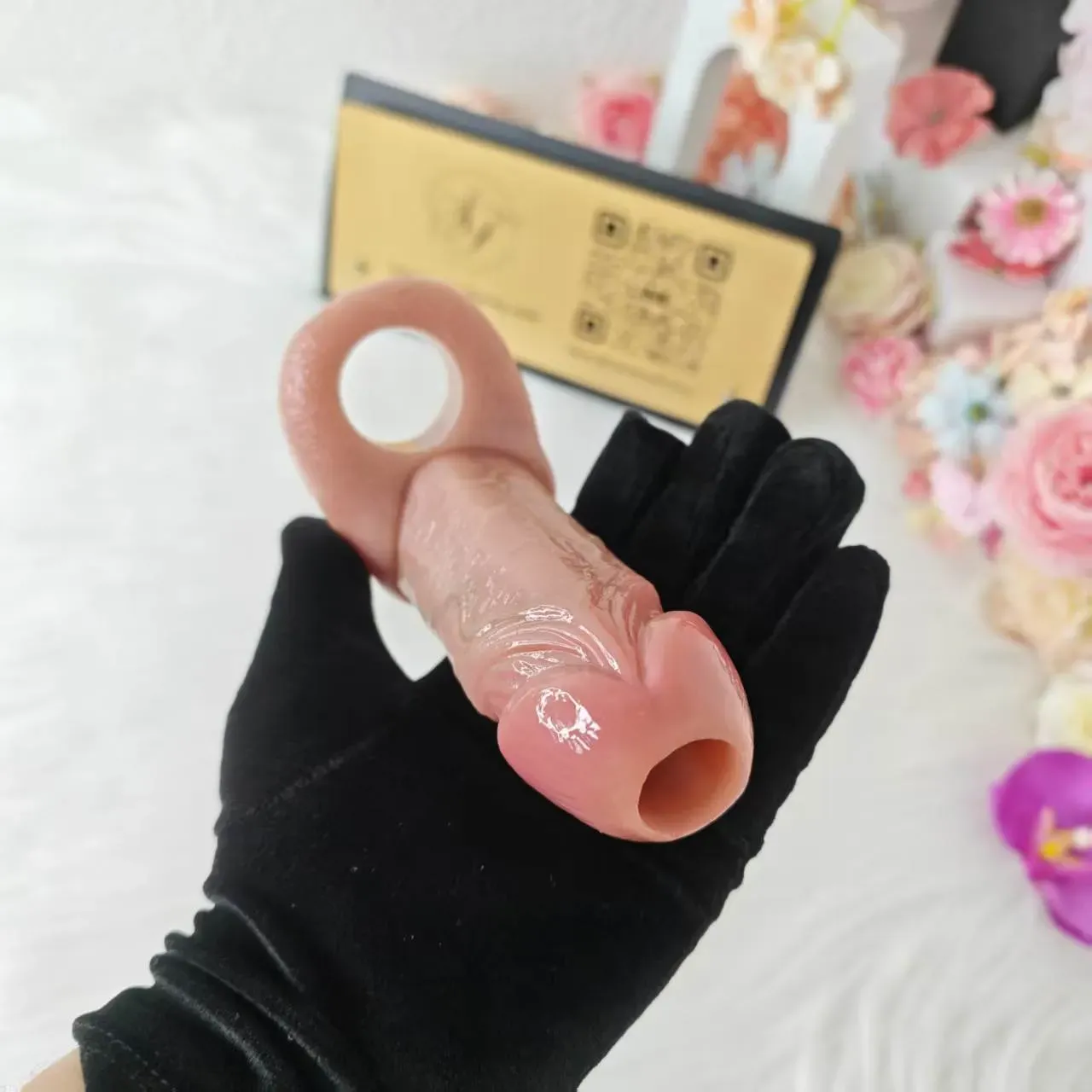 SXXY S8105 Platinum Silicone Simulated Penis Sleeve 2 Colors