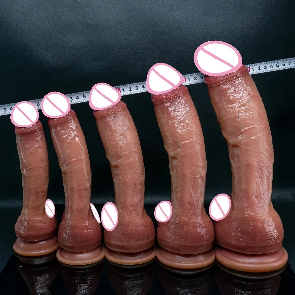 Highly Bendable Realistic Dildo With Testicles 5 Styles