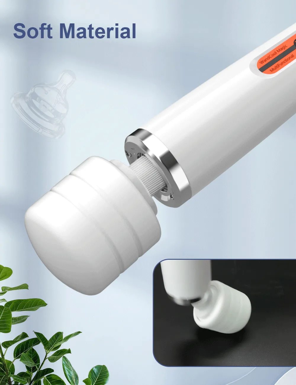 10 Frequencies Type-C Charging Large-Area AV Wand Vibrator