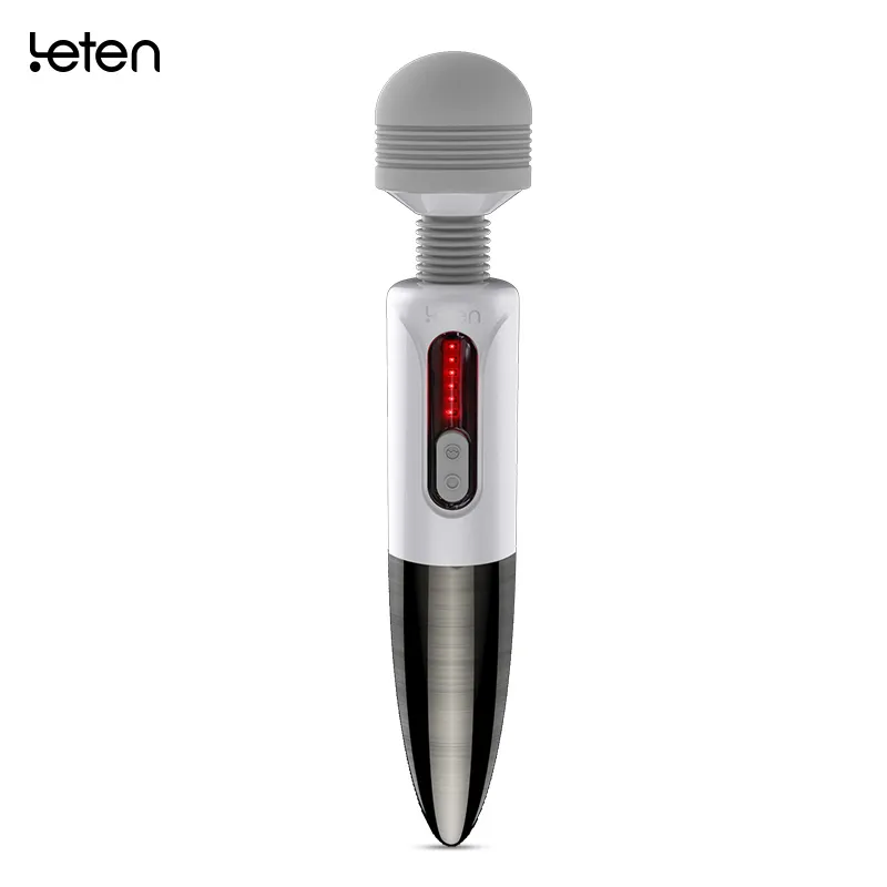 LETEN 5 Vibration Modes 6 Pulse Current Levels Wand Vibrator