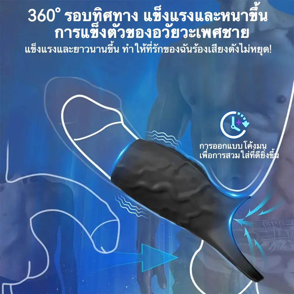 ปลอกเพิ่มขนาด+อุปกรณ์ฝึกการหลั่ง การสั่นแบบสามมิติ วิธีแก้หลั่งเร็ว