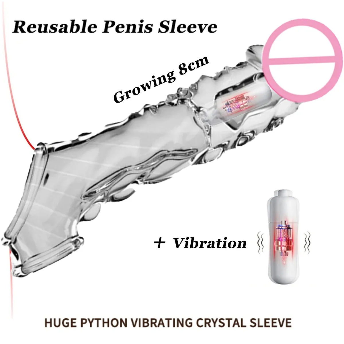 High-Frequency Vibrating Penis Sleeve Integrated Cock Ring
