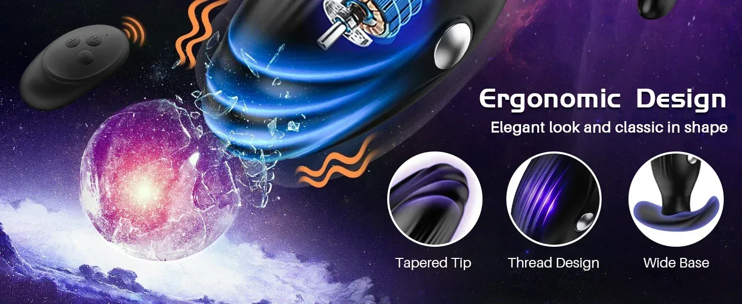 Wireless Remote Control Anal Plug 3-Level Pulse Shock