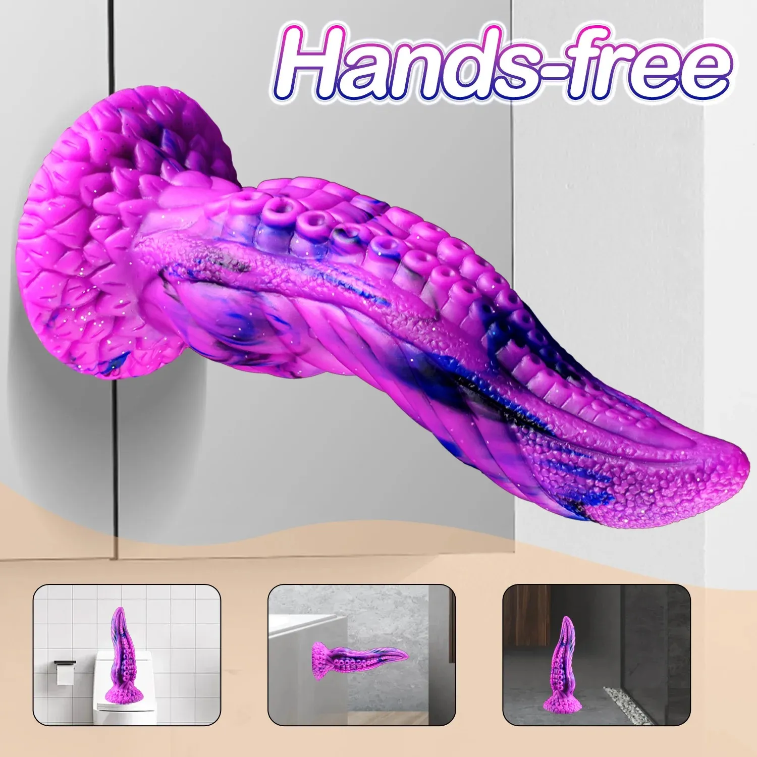 Purple Octopus Tentacle Fantasy Dildo With Suction Cup
