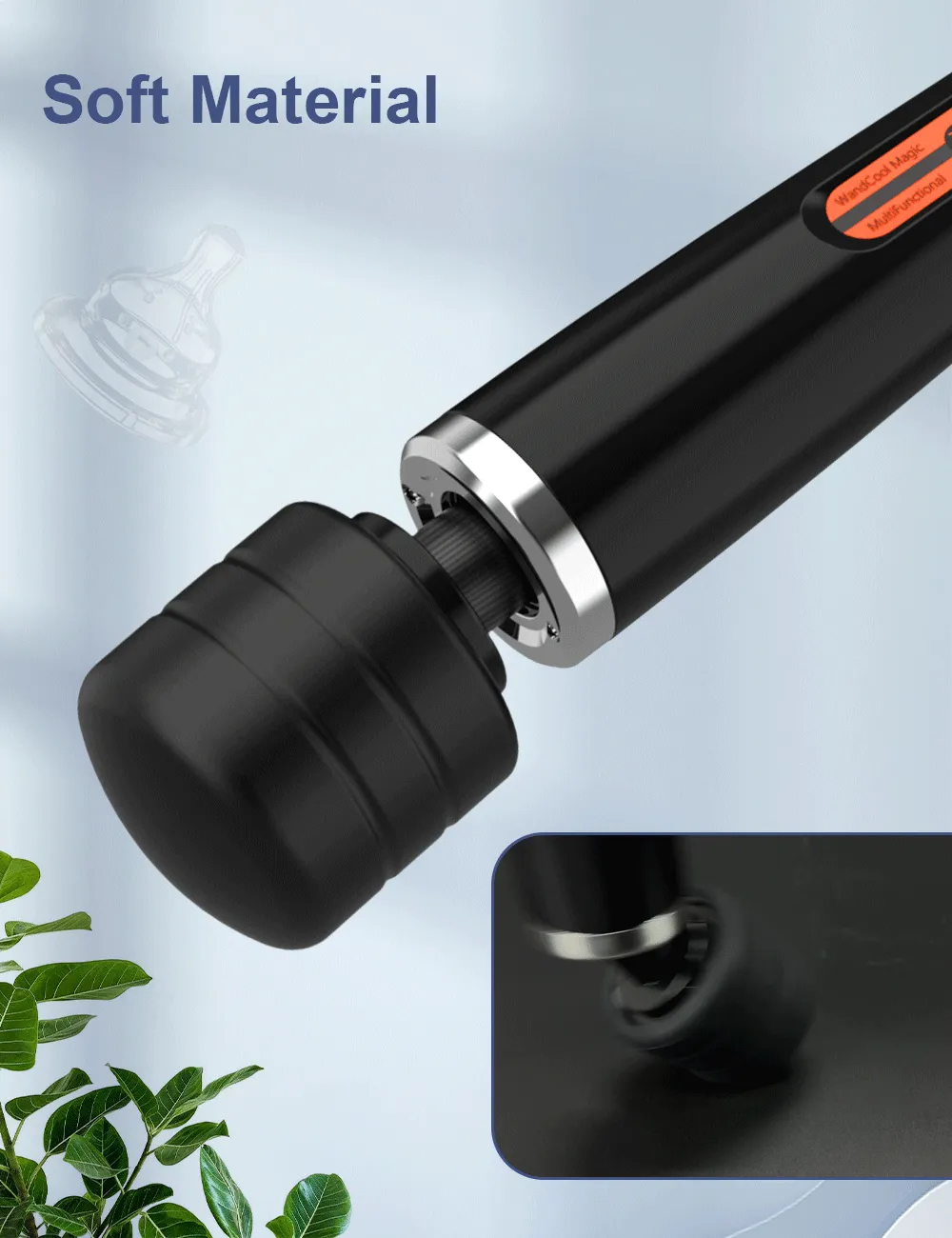 10 Frequencies Type-C Charging Large-Area AV Wand Vibrator