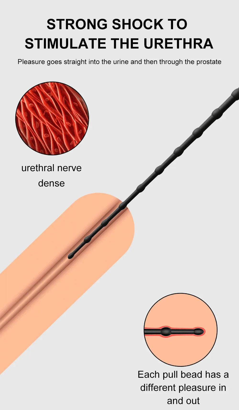 10-Frequency High-Speed Electric Urethral Sound 2 Versions