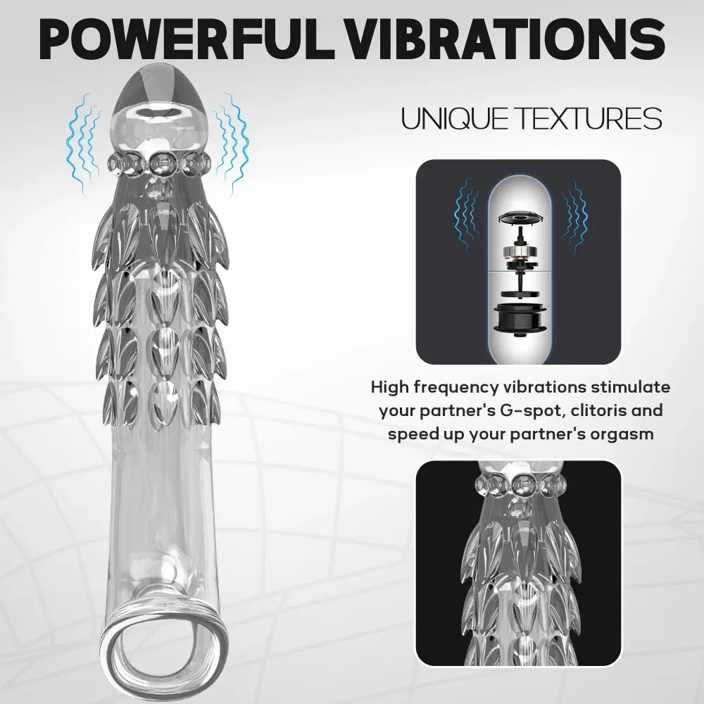 High-Frequency Vibrating Dragon Scale Vibrating Penis Sleeve