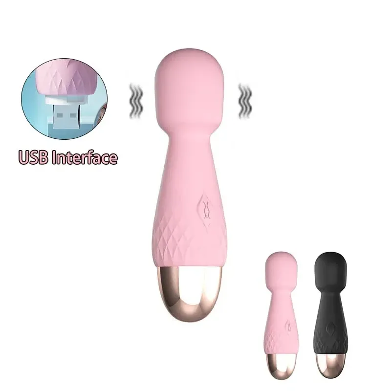 10-Frequency Mini Hidden USB Charging AV Wand Vibrator