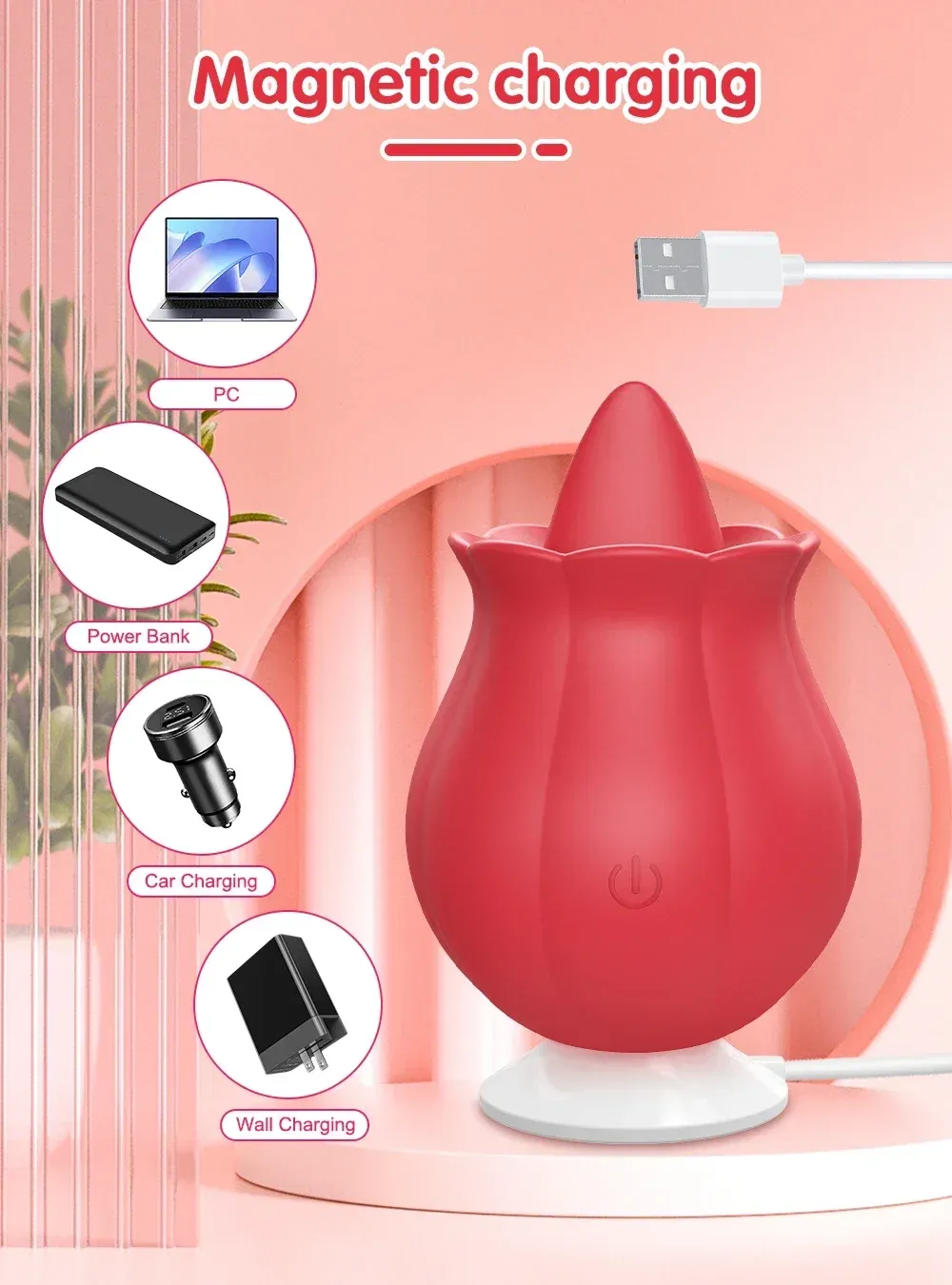 10 Levels Tongue-Licking Clitoral Vibrator & Breast Toy