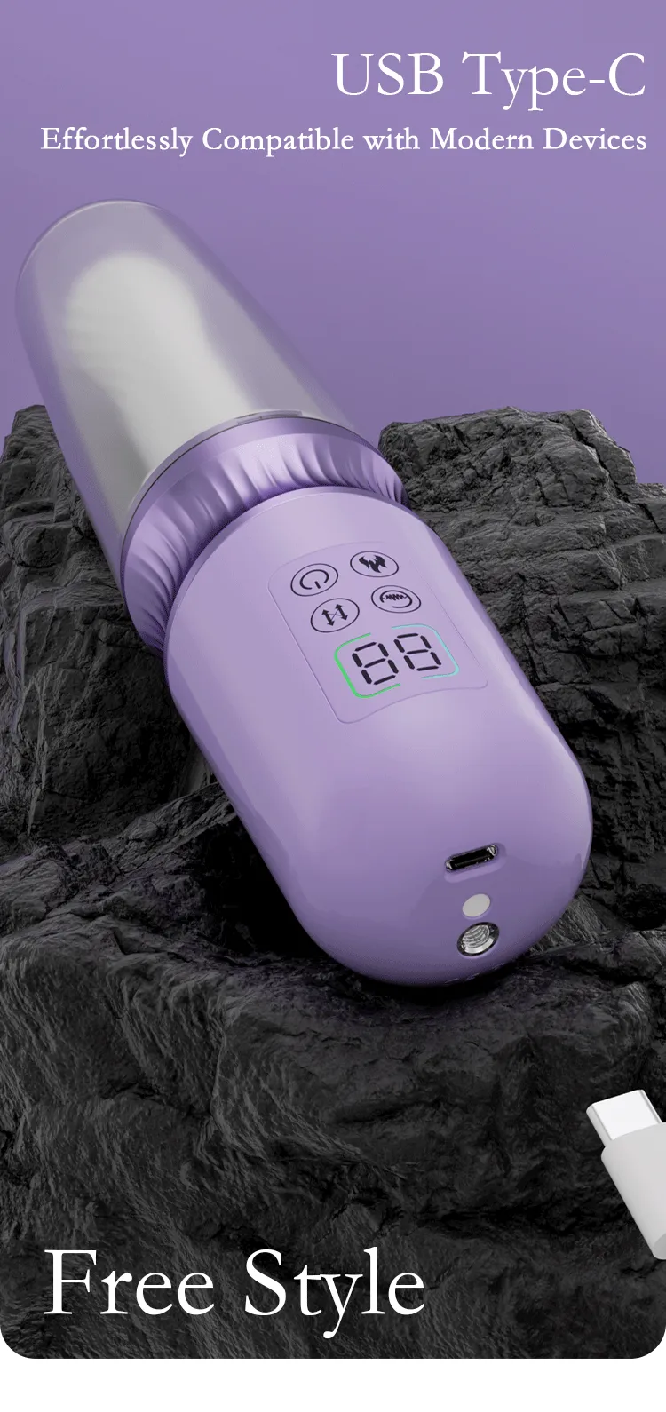 Thrusting & Vibrating APP Heating LCD Display Sex Machine