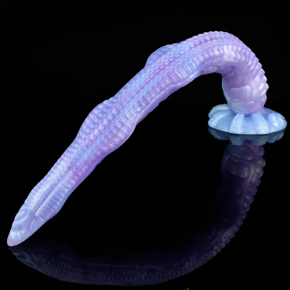 Liquid Silicone Light Blue Octopus Tentacle Fantasy Dildo