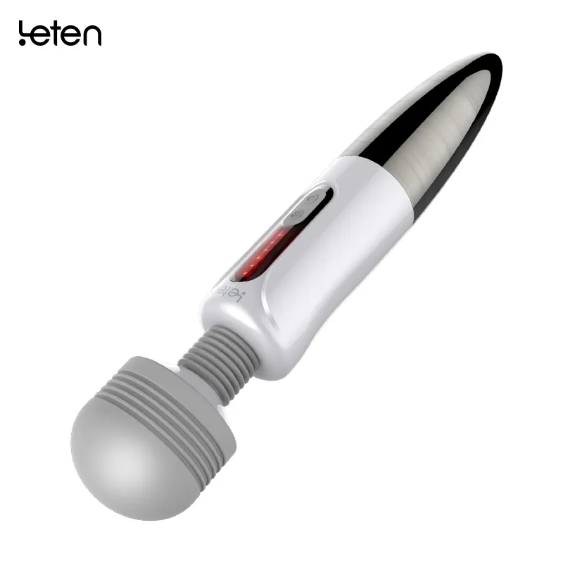 LETEN 5 Vibration Modes 6 Pulse Current Levels Wand Vibrator