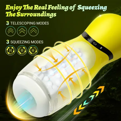 3 Motors Air Pressure Masturbator Touch-Sensitive Buttons