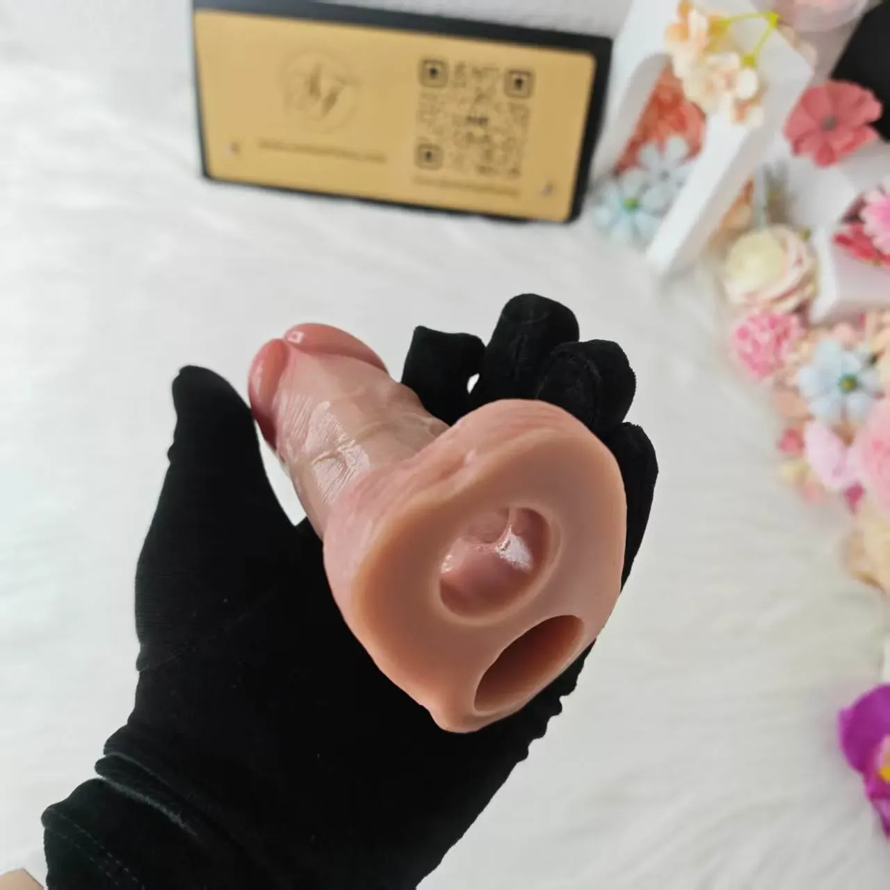 SXXY S8102 Platinum Silicone Simulated Penis Sleeve