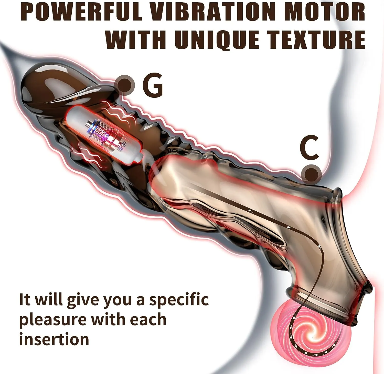 High-Frequency Vibrating Penis Sleeve Integrated Cock Ring
