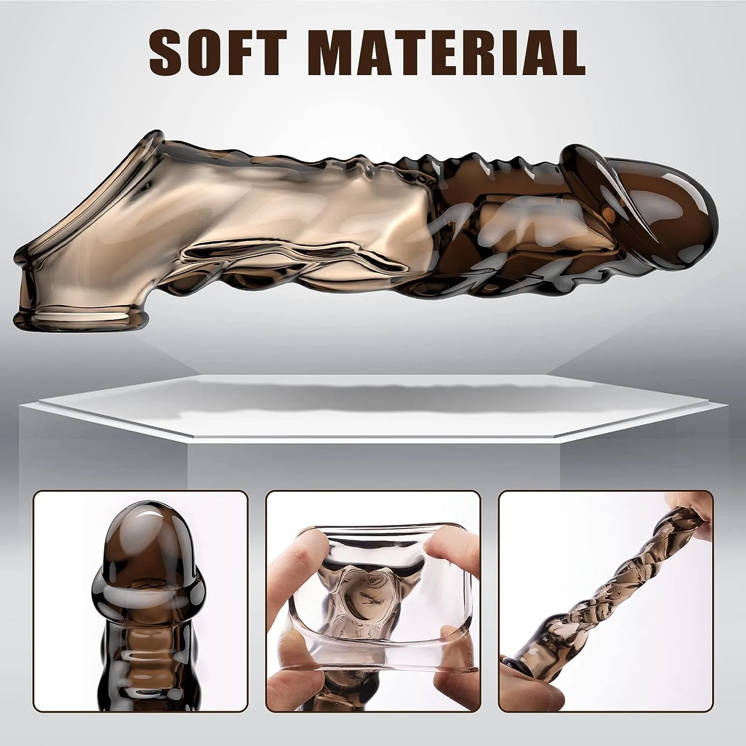 High-Frequency Vibrating Penis Sleeve Integrated Cock Ring