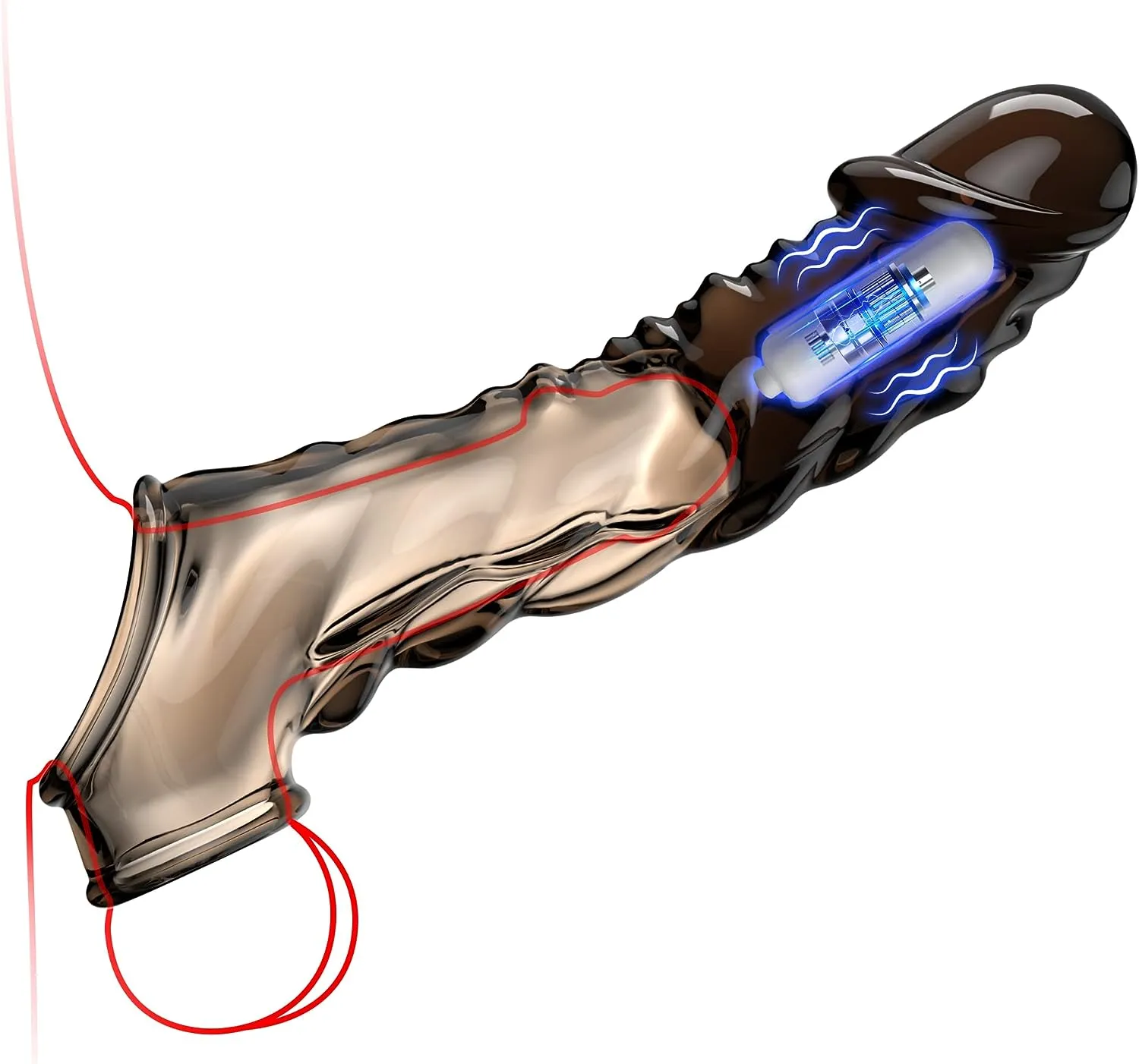 High-Frequency Vibrating Penis Sleeve Integrated Cock Ring