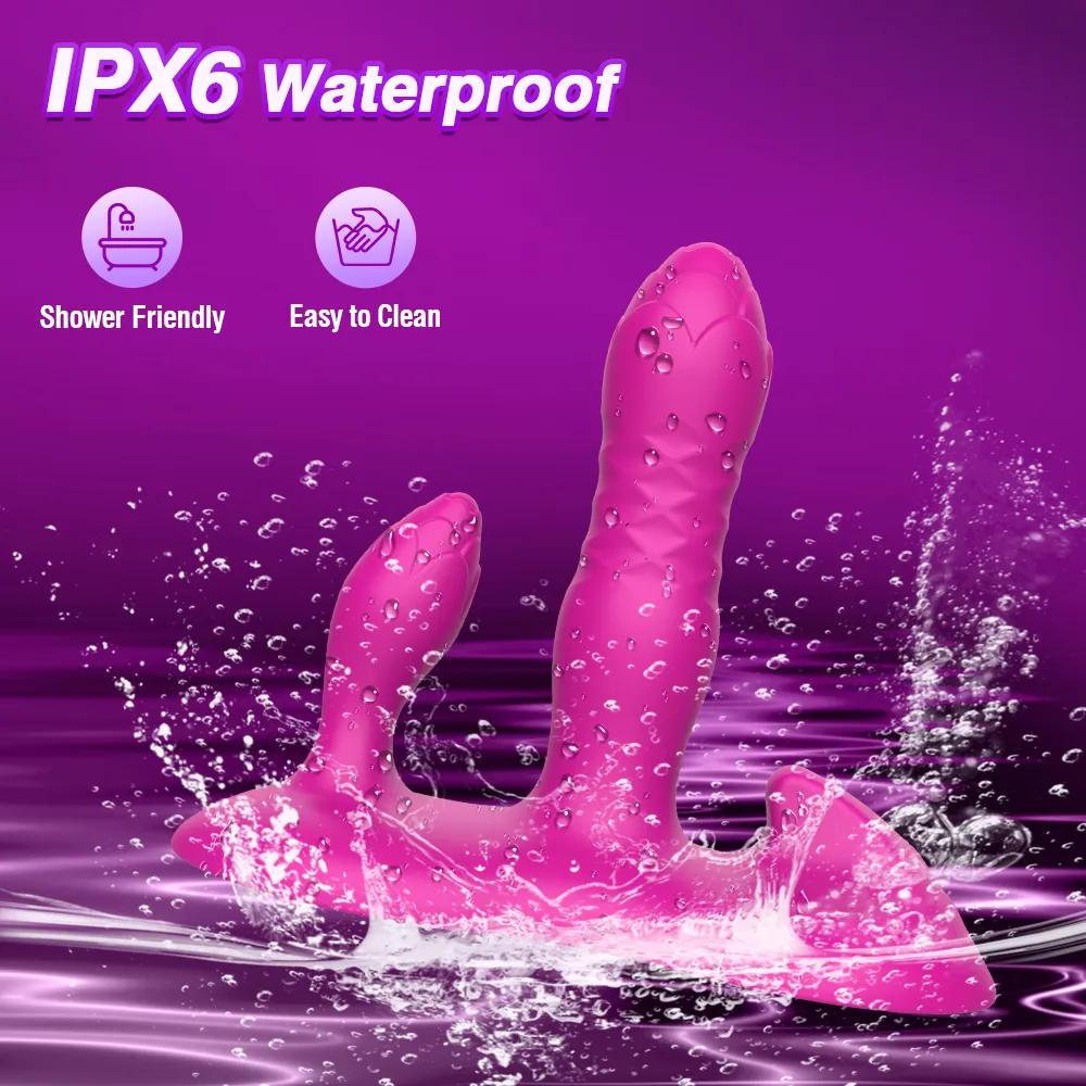 Telescoping&Vibrating Desk Pad APP G-Spot&Clitoral Vibrator
