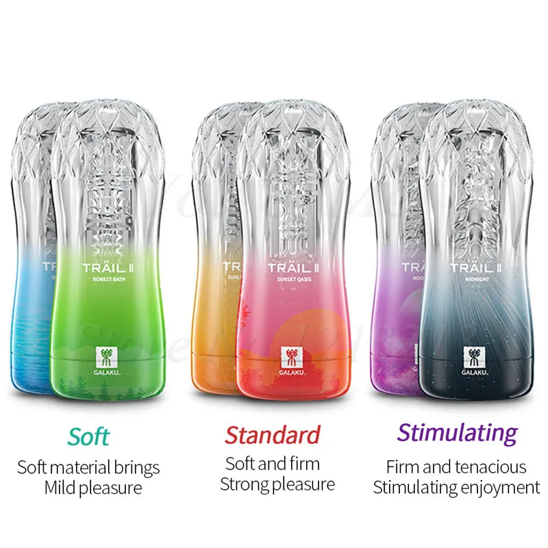 Galaku TRAIL II Transparent Male Masturbator 3 Styles Available