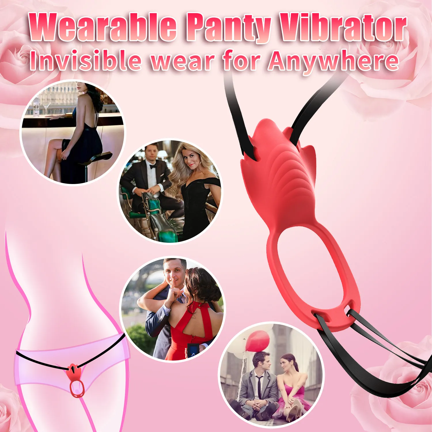 Couples App Wearable Vibrator With Cock Ring