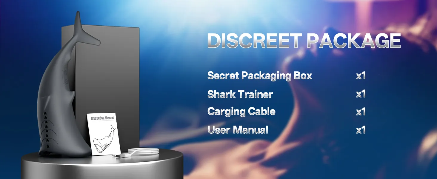 9 Modes Licking & Vibrating App Shark Shaped Masturbator