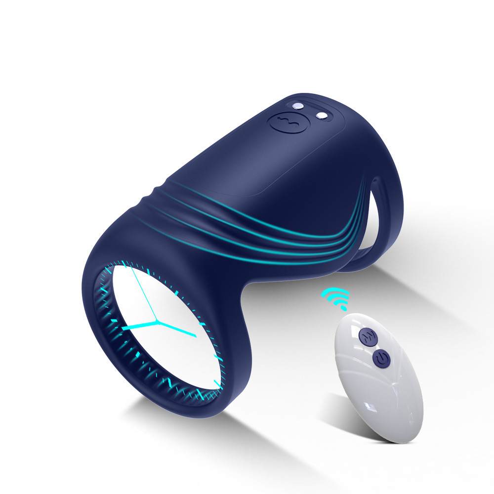 0314 ห่วงล็อกสเปิร์ม 9 ระดับความสั่น ดีไซน์วงแหวนคู่ ควบคุมอินฟราเรด วัสดุ TPE ยืดหยุ่นสูง|PRH