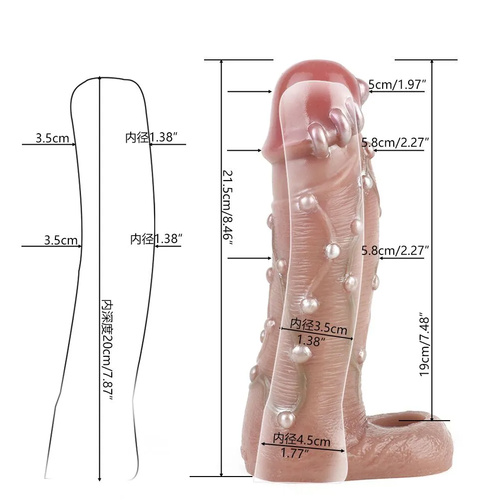SXXY S8113 S8114 S8115 Platinum Silicone Simulated Penis Sleeve