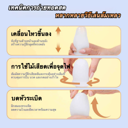 W5502未定价ถ้วยช่วยตัวเองใช้มือ 3 รูปแบบการใช้งาน วัสดุ TPE