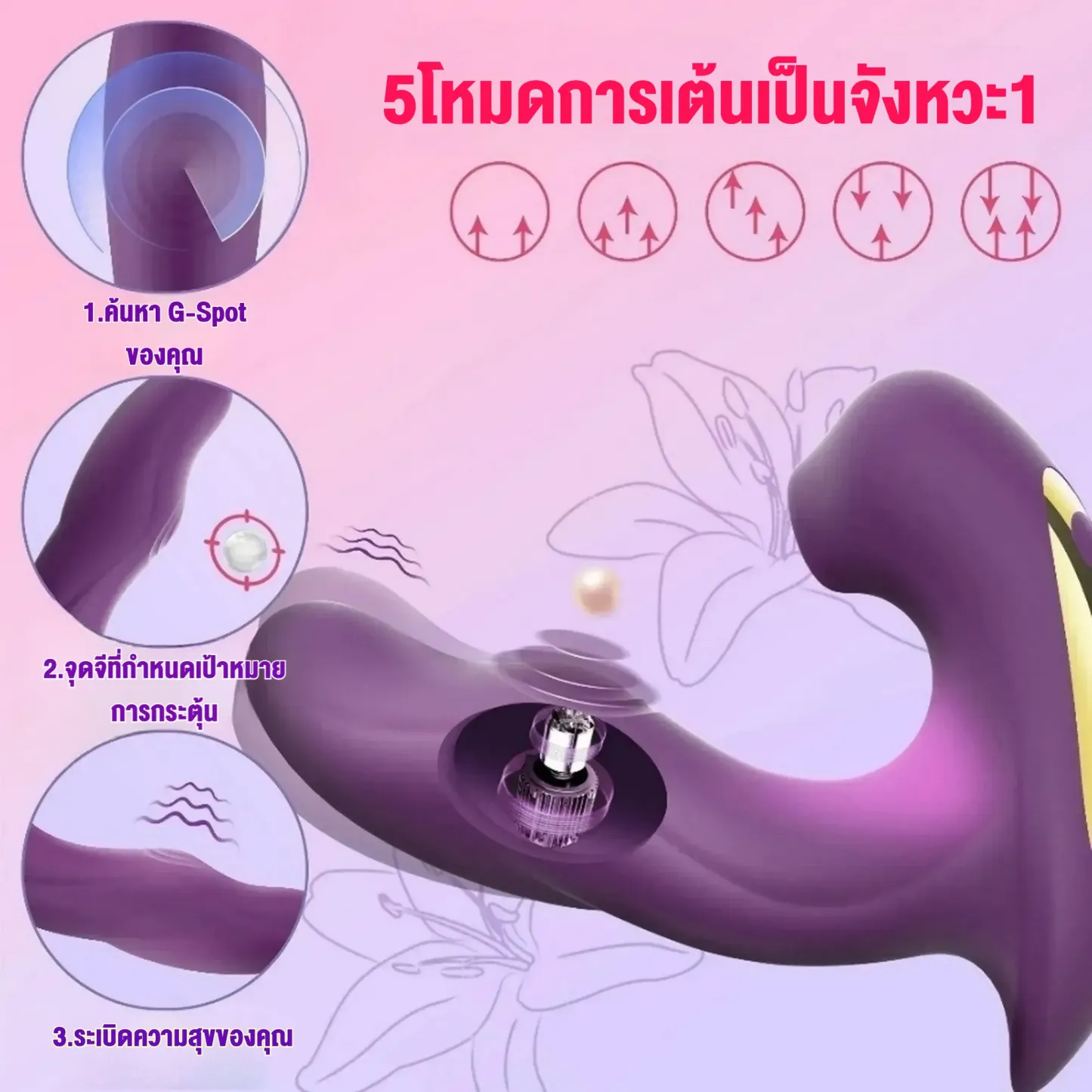 เครื่องนวด AV เครื่องนวดเอวี 3 มอเตอร์กำลังสูง ตบ+สั่น