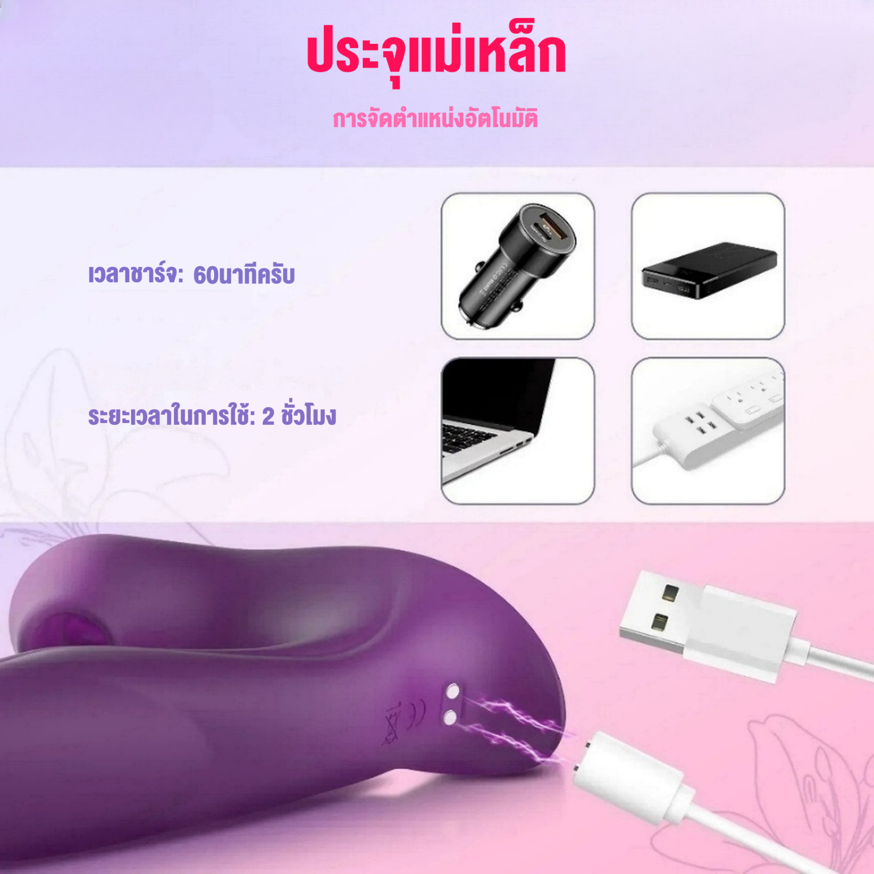 เครื่องนวดหลายฟังก์ชัน 3 มอเตอร์กำลังสูง 10 ระดับความสั่น 5 ระดับการตบ กระตุ้นหลายจุด กันน้ำ IPX7|LBL-sextoyfunny