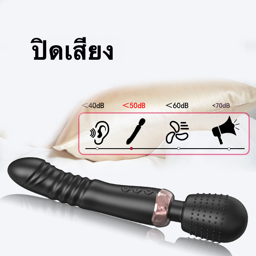 ครื่องนวดAV ชุดเครื่องยนต์ 3 ตัว ระบบสั่นสะเทือน 10 ความถี่ ระบบยืดหด 5 ความถี่ ตัวเครื่องขนาดใหญ่ ออกแบบหัวคู่-sextoyfunny