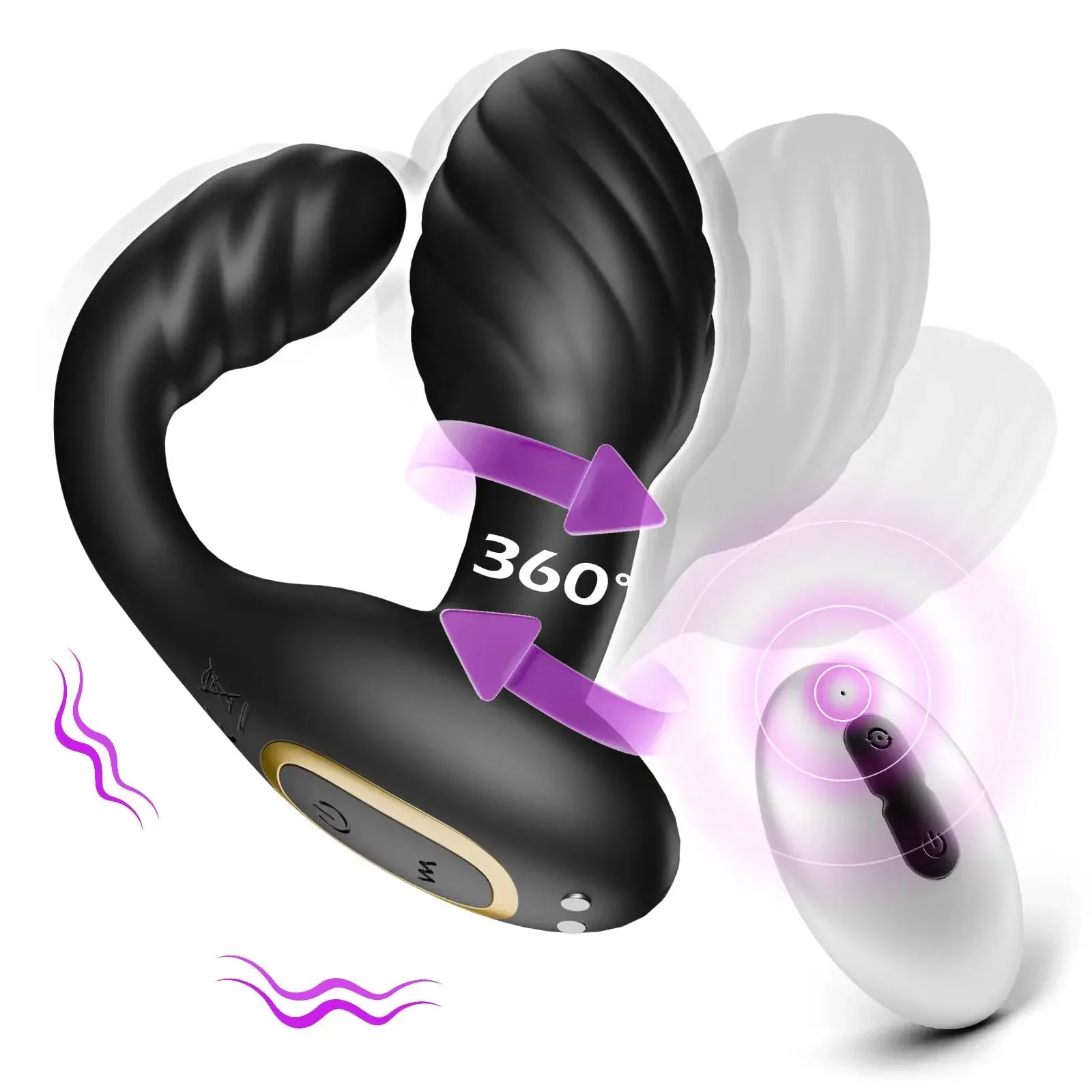 W0455 ปลั๊กทวาร 双เครื่องยนต์ 10ระดับความสั่น 10ระดับบิดงอ รีโมทอินฟราเรด เสียงเบาสุดขีด IPX6