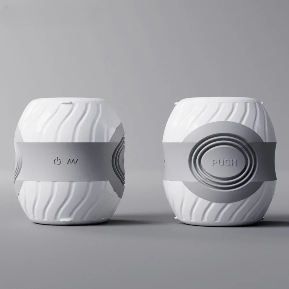 Barrel-Shaped Male Masturbator Dual Motors 10 Frequencies