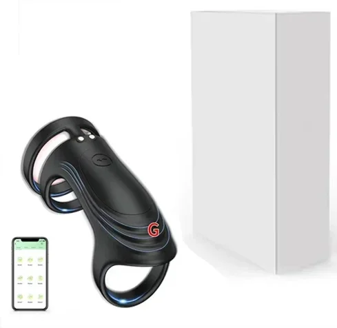 0413 ห่วงล็อกสเปิร์ม 9 ระดับความแรงสั่น ดีไซน์ 3 วงแหวน ควบคุมผ่านแอปพลิเคชัน วัสดุ TPE ยืดหยุ่นสูง