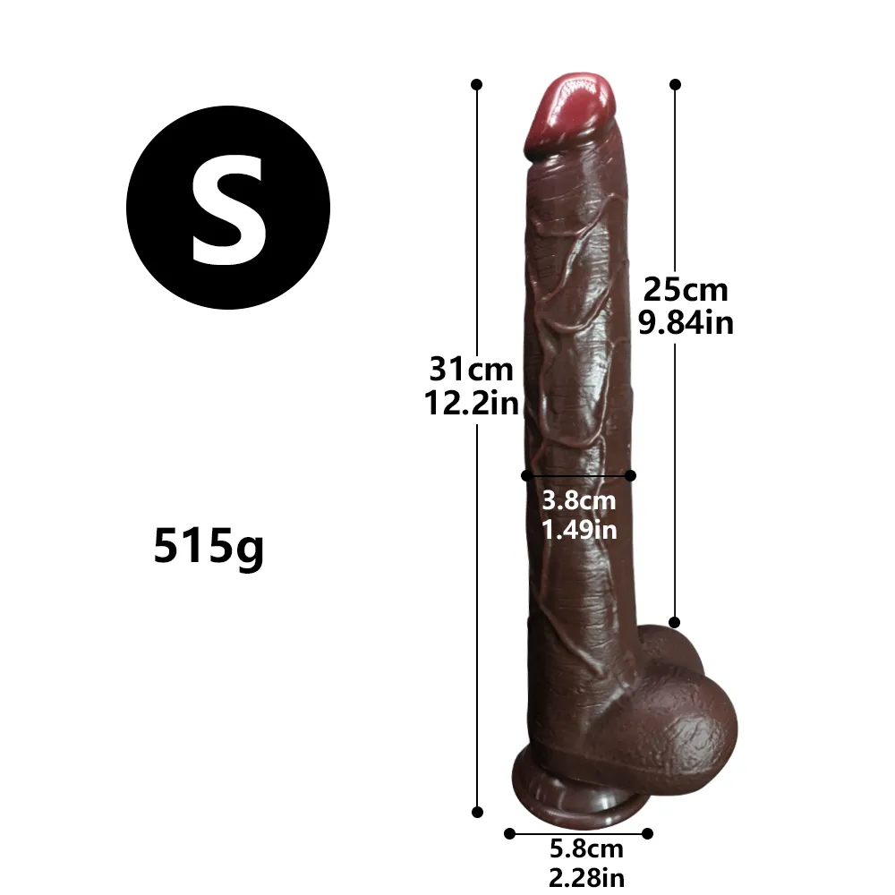 Black Extra-Long Liquid Silicone Dildo 3 Sizes Available