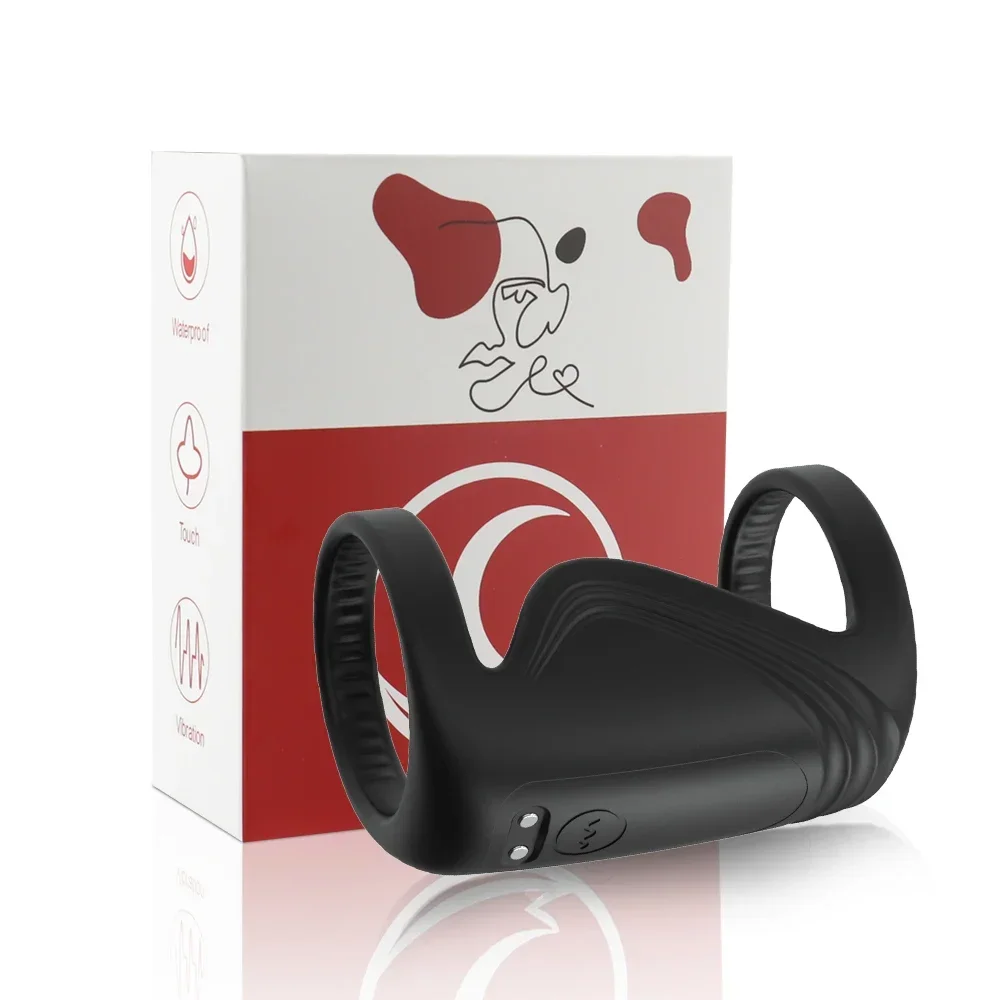 0314 ห่วงล็อกสเปิร์ม 9 ระดับความสั่น ดีไซน์วงแหวนคู่ ควบคุมอินฟราเรด วัสดุ TPE ยืดหยุ่นสูง|PRH