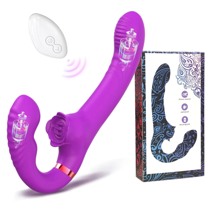 เครื่องนวดหลายฟังก์ชัน 1 เครื่อง 2 ฟังก์ชัน มอเตอร์คู่พลัง 10 ระดับการสั่น ระบบรีโมทคอนโทรล เสียงเบาเป็นพิเศษ-sextoyfunny