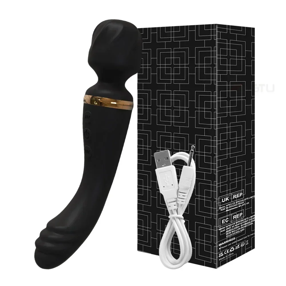 10 Frequencies Dual-Head AV Wand Vibrator 3 Colors Available
