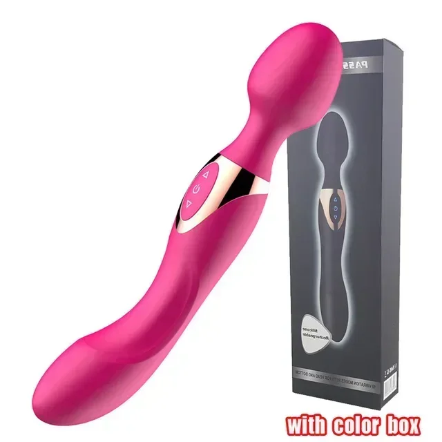 10 Frequencies Simulated Penis Dual-Head AV Wand Vibrator