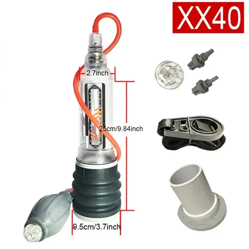 กระบอกสูญญากาศ-X40 ปั๊มสุญญากาศแบบน้ำ เพิ่มแรงดันใต้น้ำ ระบบพลังไฮดรอลิกคู่ 360° ยืดได้ทุกทิศทาง-sextoyfunny