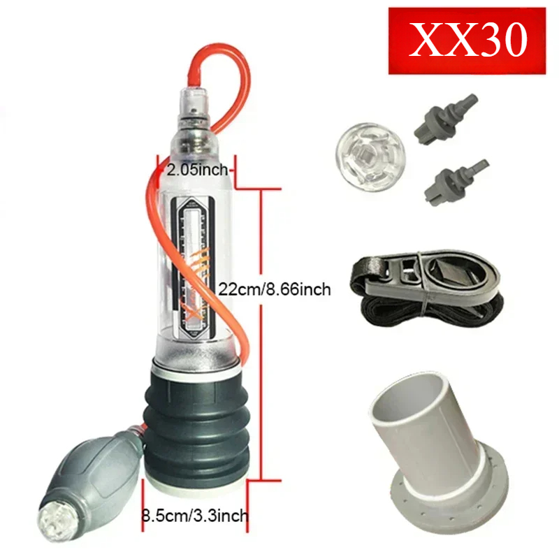 กระบอกสูญญากาศ-X30 ปั๊มสุญญากาศแบบน้ำ เพิ่มแรงดันใต้น้ำ ระบบพลังไฮดรอลิกคู่ 360° ยืดได้ทุกทิศทาง-sextoyfunny