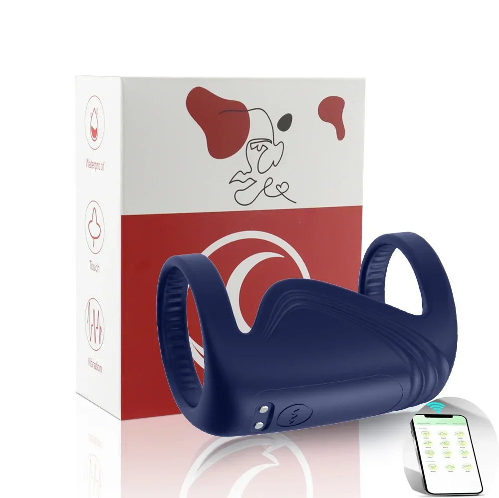 0314 ห่วงล็อกสเปิร์ม 9 ระดับความสั่น ดีไซน์วงแหวนคู่ ควบคุมอินฟราเรด วัสดุ TPE ยืดหยุ่นสูง|PRH