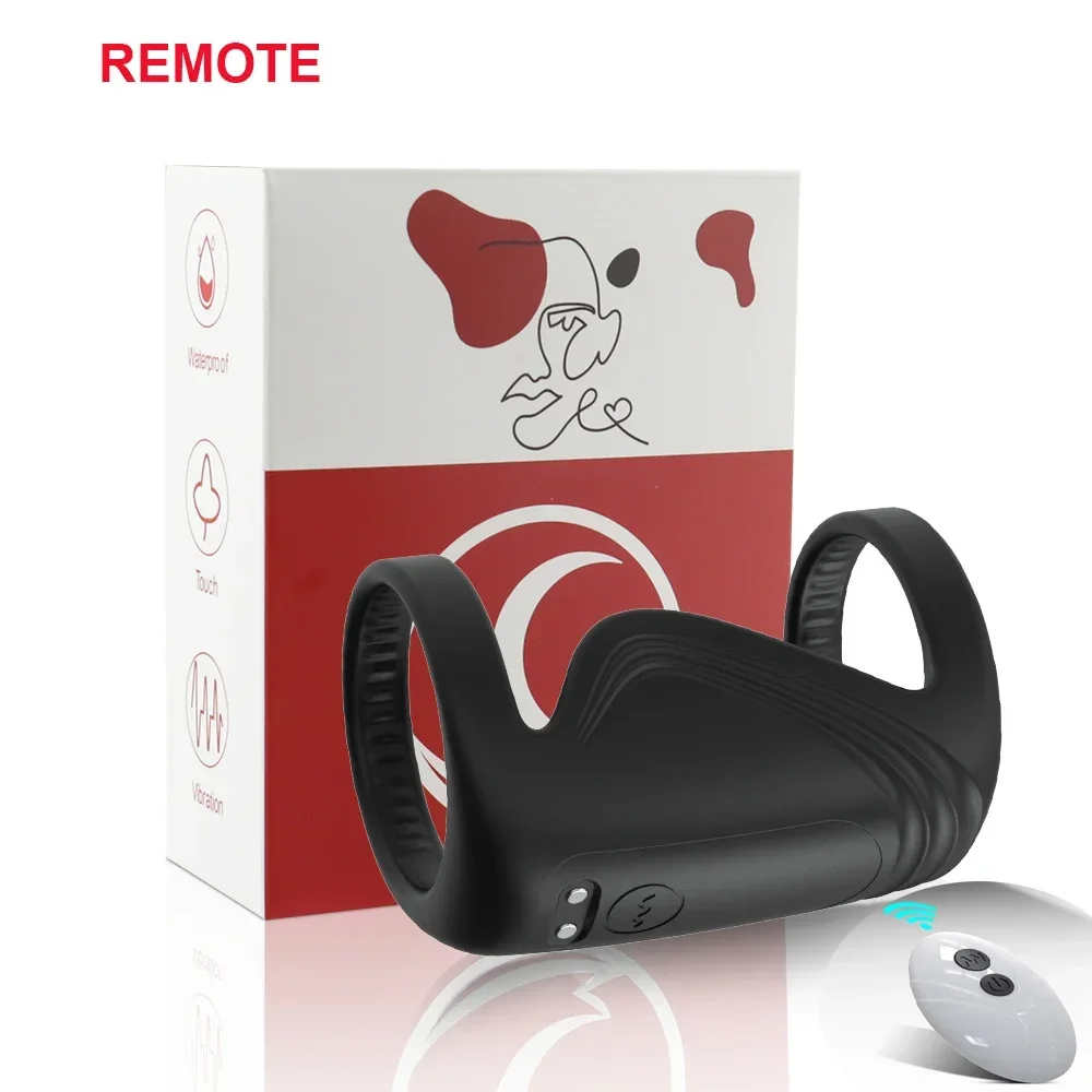 0314 ห่วงล็อกสเปิร์ม 9 ระดับความสั่น ดีไซน์วงแหวนคู่ ควบคุมอินฟราเรด วัสดุ TPE ยืดหยุ่นสูง|PRH